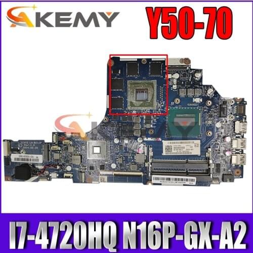 Best Value 5B20H29178 for Lenovo Ideapad Y50-70 Laptop Motherboard ZIVY2 LA-B111P SR1Q8 I7-4720HQ N16P-GX-A2 DDR3 100% Tested