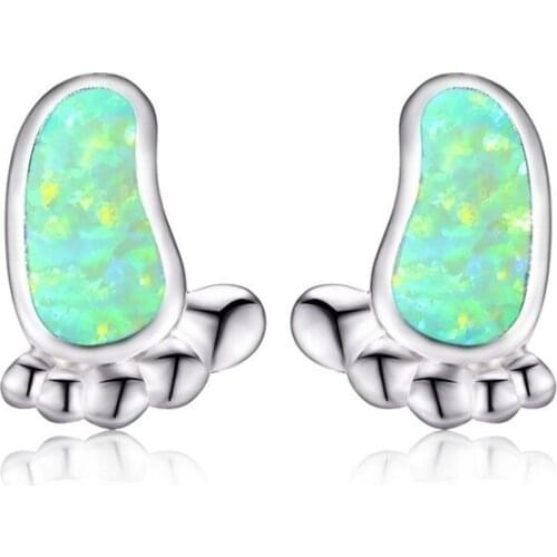 Cute Baby Feet Alloy Stud Earrings Ladies Ear Stud Jewelry Accessories For Women Girls Birthday Best Gift