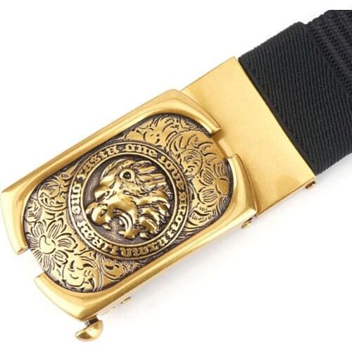 Mens Belt Nylon Canvas Belts for Mens Casual Wear Waist belt Alloy Buckle High Quality Boy Dress Belt Designer Gold Metal belt