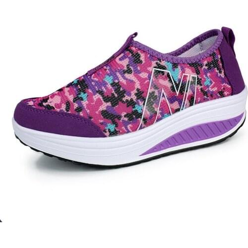 Drop Sale Summer 2021 New Breathing Fashion Slackers Leisure Heavy-soled Slope-heeled Rocking Shoes Factory