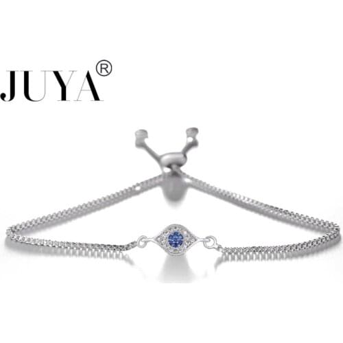 Bracciale donna Adjustable Slide Hand Chain Copper Zircon Small Evil Eye Bracelets For Women Trendy Vintage Jewelry Gift femme