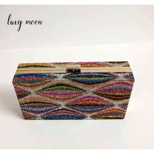 Luxury Designer Handbag Diamond Purses and Handbags Womens Small Square Party Clutch Ladies Cosmetic Hand Bags Wholesale Z087