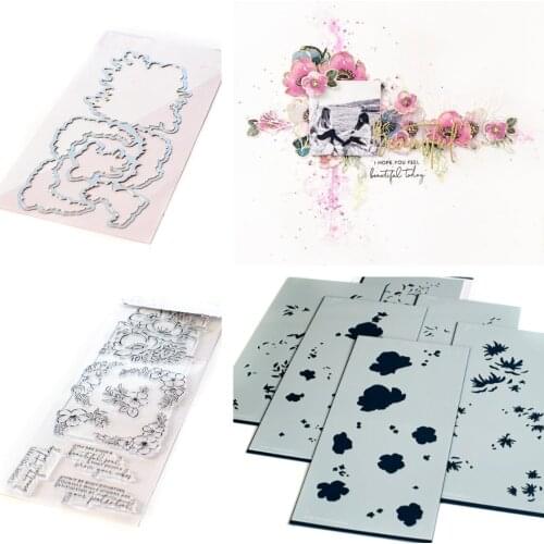 Flower Letter Pattern New Metal Cutting Dies Stamps Stencil for 2021 Scrapbook Diary Decoration Embossing Template Diy Greeting