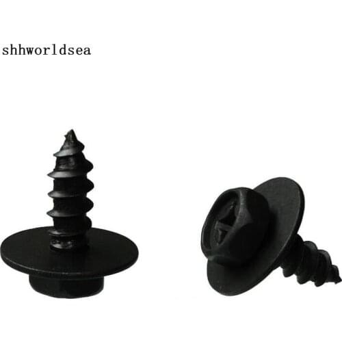 Shhworldsea Zinc Black Hexagon Tapping Screw Auto Fastener Clip