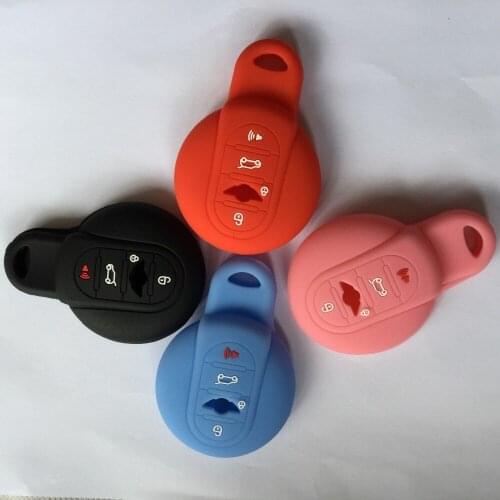 Car Styling Silicon Cover 4 Button For BMW Mini Cooper F55 F56 Remote Key Case Protector Holder