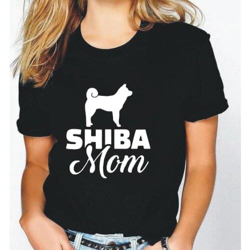 Dog Lover Graphic Tee Shirt Femme Casual Plus Size Shiba Inu Mom Short Sleeve T Shirt Women Tops Harajuku Shirt Camisas De Mujer