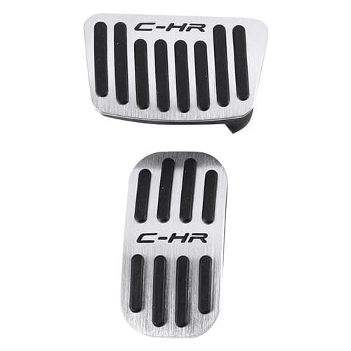 Fuel Pedal Aluminum Alloy Car Styling Accelerator Gas Brake Pedal Cover At for Toyota CHR - Accessories (Silver)