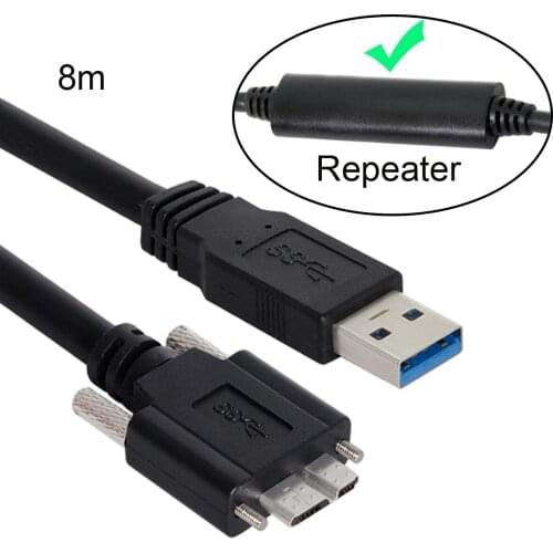 USB 3.0 Repeater Cable USB 3.0 Male to Micro USB 3.0 Micro B Male with Mount Panel Screws for Camera