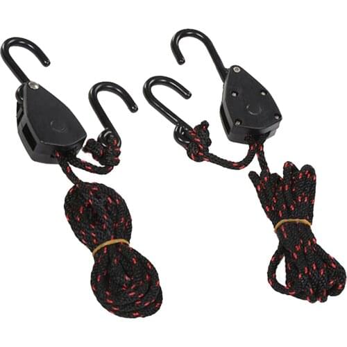 2 pcs 1/8 Inch Adjustable Grow Light Rope Ratchet Hanger Yoyo For Indoor Growing Light Tent Room Box GreenhouseFixtures