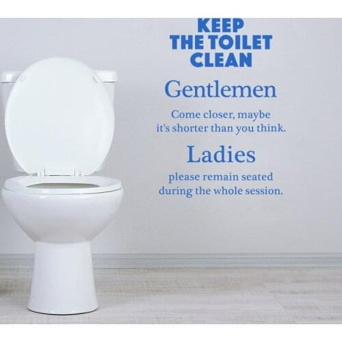 Stickers Keep The Toilet Clean Vinyl Wall Decor WC Wall Art Decal Toilet Home Decor Wallpaper Poster House Decoration
