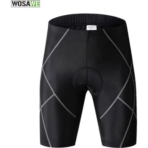 WOSAWE Summer Mens Team Cycling Bicycle Shorts Mountain Bike Shorts Short Sleeve/ Cycling Wear 3D Reflective Half Trousers