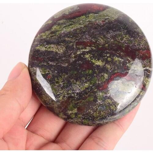 Dragon Blood Jasper 6.5 cm Energy Stone Healing Massage Around Palm Stone Natural Meditation SPA Reiki Stone Crystal Quartz Tool