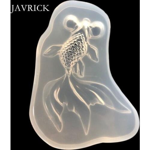 Mirror Crystal Epoxy Mould DIY Handmade Material Goldfish Silicone Mold Jewelry Pendant Liquid Molds Jewelry Making Tool