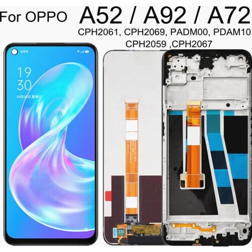 For OPPO A72 5G PDYT20 LCD Display Touch Screen Digitizer Assembly Replacement For OPPO CPH2067 6.5" LCD