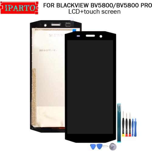 5.5 inch BLACKVIEW BV5800 LCD Display+Touch Screen Digitizer Assembly 100% Original LCD+Touch Digitizer for BLACKVIEW BV5800 PRO
