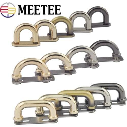 10pcs Meetee O D Ring Metal Bag Arch Bridge Buckle DIY Handbag Strap Hook Clasp Hardware Belt Leather Repair Accessories