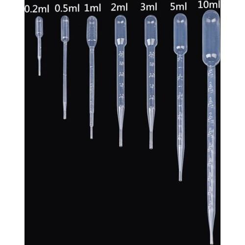 10pc disposable Plastic pipette dropper scale Graduated Pasteur Laboratory liquid dropper cuentagotas for Lab Supplies 13/5/10ml