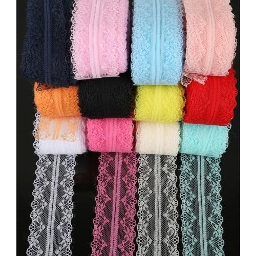 10yds 40mm Wide Bilateral Handicrafts Embroidered Net Lace Trim Ribbon Wedding/Birthday/Christmas/Bow Decorations