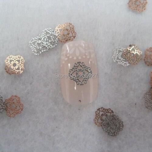 MS276-1 100pcs Silver Cute Metal Sticker Nail Art Metal Sticker Nail Art Decoration Non-adhesive Sticker