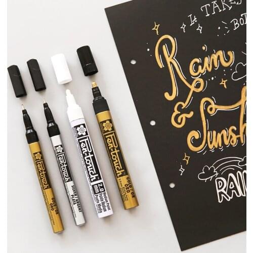 3pcs Cherry Highlight Paint Marker Pen Set EF Fine Medium Point Signature Pens Art Stationery Office School Gift Supplies H6863