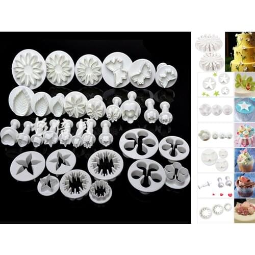33pcs Plunger Fondant Cutter Cake Tools Cookie Mold Biscuit Mould DIY Craft 3D Bakeware Sets Baking Mold