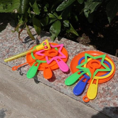 6PCS/set Blowing Bubble Soap Tools Toy Bubble Sticks Set Bubble Blower Machine Outdoor Bubble Toys for Kids Children Day Gifts