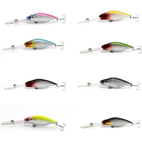 8Pcs/lot 11.5cm 9.5g Artificial Hard Bait Laser Minnow Fishing Lure pesca hooks fish wobbler tackle crankbait swimbait 3D Eyes