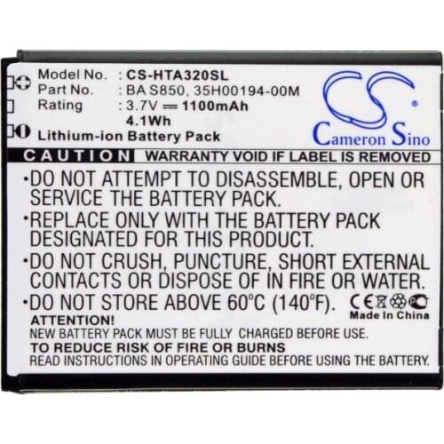 Wholesale smartphone Battery for HTC A320E,Desire 200,C,Golf,PO60100 (P/N 35H00194-00M,35H00194-04M,99H10905-00,BA S850,BL01100)