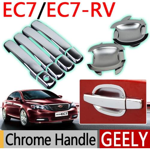For Geely Emgrand EC7 Accessories Chrome Door Handle EC715 EC718 EC7-RV 2009 2010 2011 2012 2013 2014 2015 Stickers Car Styling