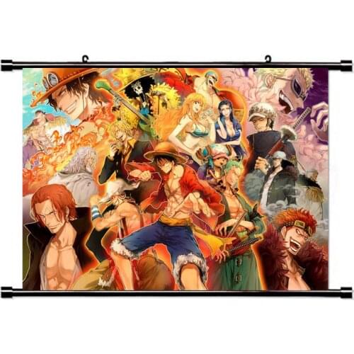 Anime ONE PIECE Wall Scroll Poster Manga Wall Hanging Poster Home Decoration Gift 40*60cm cartoon scroll paintings