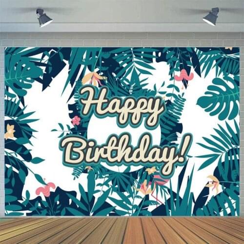 Baby Shower Photo Backdrop Tropical Leaves Wild One Jungle Themed Children Birthday Photography Background Dessert Table Studio