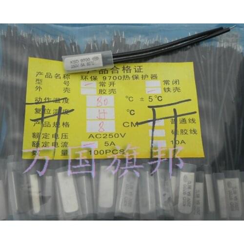 Free Delivery.5 KSD9700 thermal protection device temperature control switch normally open 1.1 yuan, 80 degrees