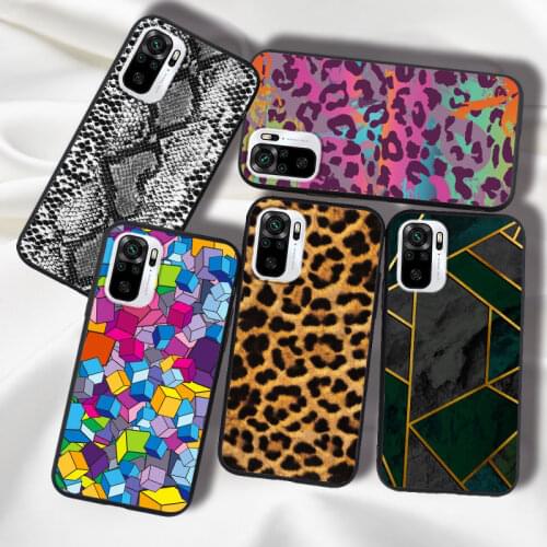 Leopard Case For Xiaomi Redmi Note 10 Pro Case Silicone Geometric For Xiomi Redmi Note10 Pro Case Cover Back Protector TPU Funda