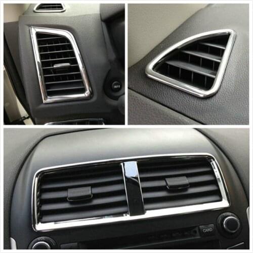 For Mitsubishi Outlander Sport ASX RVR 2013-2021 Chrome A/C Air Outlet Vent Frame Stickers Cover Trim Car Styling
