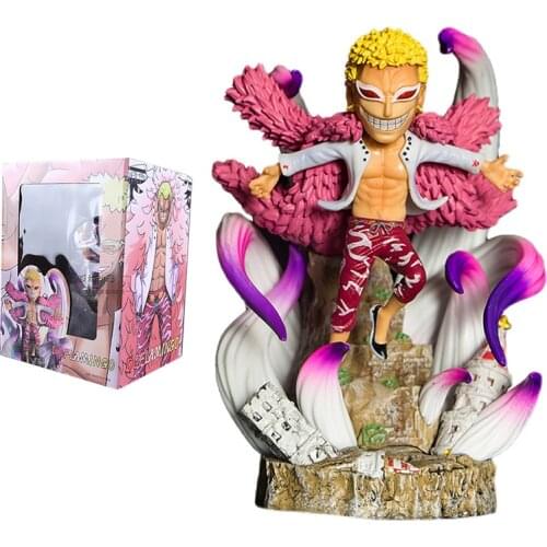 One Piece Figure Donquixote Doflamingo Q Version Anime Figure Collection Car Decoration Action Toy Figure Toys for Children