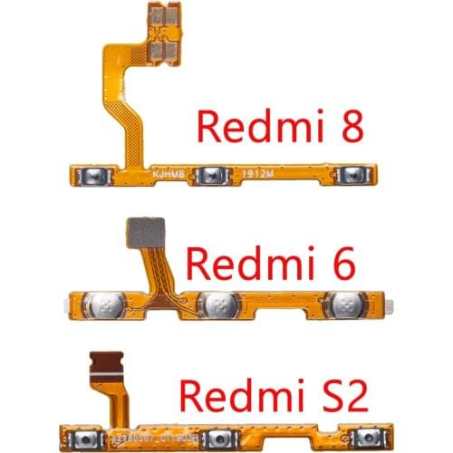For XiaoMi Redmi 6 8 S2 Power On Off Button Volume Switch Key Control Flex Cable Ribbon