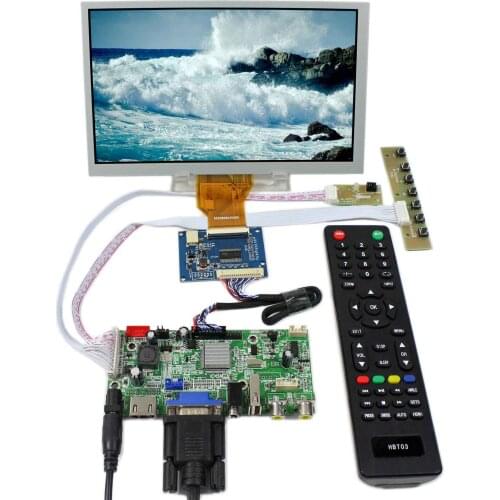 HD MI+VGA+AV+Audio+USB LCD Controller Board 8" AT080TN64 800x480 LCD Screen