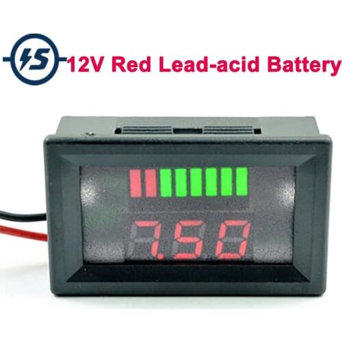 Battery Level Indicator Lead-acid Batterie Capacity Indicator 12V ACID Lead Battery LED Tester Voltmeter Charge