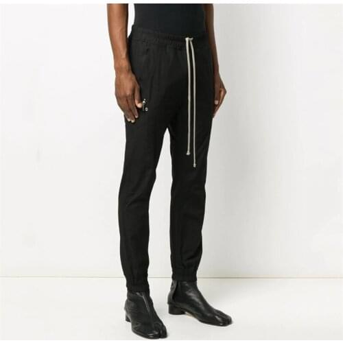 Custom Plus Size New Personality male slim boot pants youth nine minutes casual pants handsome jogger pants show slim overalls