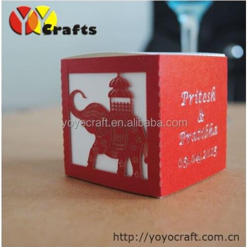 Chocolate favour box wedding supplies elephant wedding sweet packing box free logo