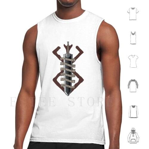 Too Big To Be Called A Sword Tank Tops Vest Cotton Berserk Hand Of God Griffith Guts Kentaro Miura Casca Black Swordsman
