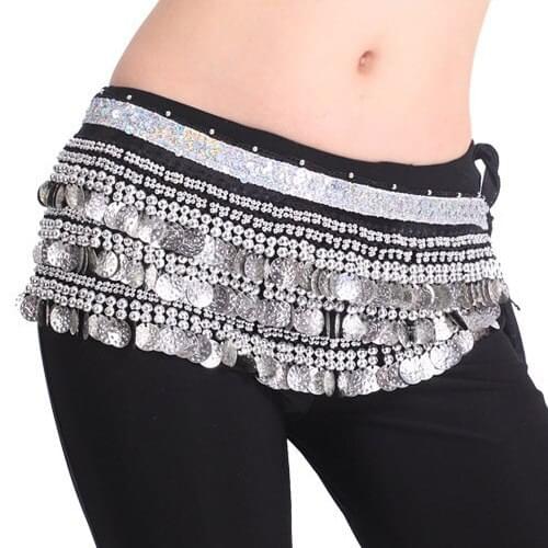 Hip Scarf Belt Velvet Belly Dance Waist Chain Costume Coins Tassels Dance Belt Carnival Indian Dance Costume 18