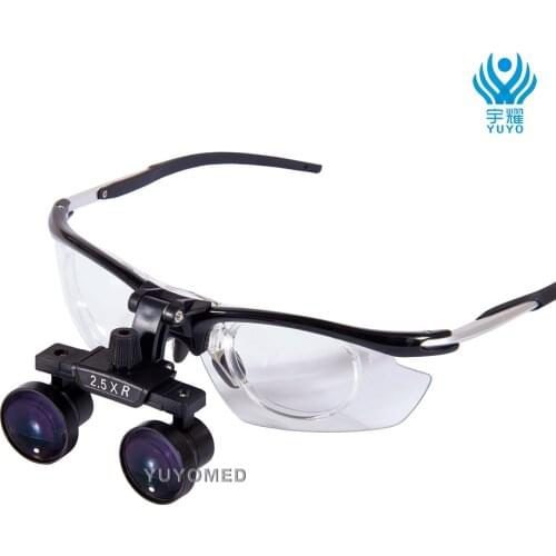 New AluminumDentist Dental Surgical Medical Binocular Loupes 2.5XR +long woring distance +Optical Glass Loupe surgical magnifier