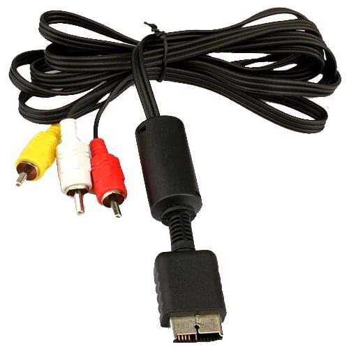 A Ausuky New AV Audio Video Cable Cord for Sony PlayStation PS2 PS3 Console System Audio Video Cable Cord for PS Game Player -25