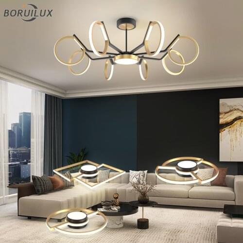New Modern LED Chandeliers Lights With Remote Control For Living Dining Room Bedroom Hall Dimming Lamp Indoor Lighting Luminaire