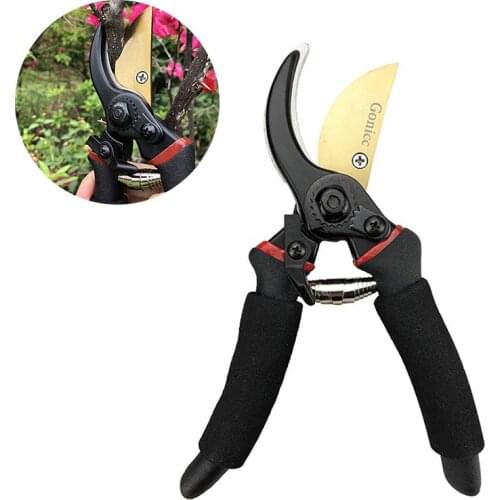 Professional Premium Manganese Steel Pruning Shears Garden Tool Labor Saving High Carbon Steel Scissors Bonsai Solid Snip Floral