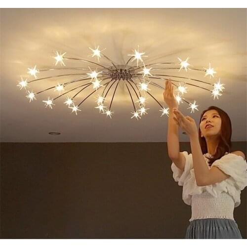 Modern Led Ceiling Lamp Crystal Sky Stars Led Ceiling Light Living Room Bedroom Dining Room Restaurant Lamparas De Techo