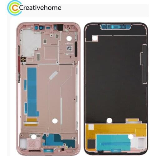 Middle Frame Bezel with Side Keys for Xiaomi Mi 8 (Rose Gold)