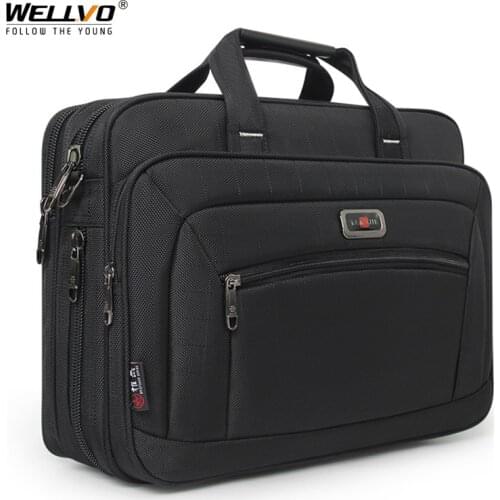 Mens Briefcase Large Capacity Handbags 16Inch Laptop Bags Business Travel Bag Waterproof Oxford Shoulder Crossbody Bag XA950ZC