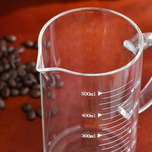 350ML/500ML Glass coffee Heat-resistant Measuring Cup with Measurements Line Measuring Cup for Kitchen Tool Option